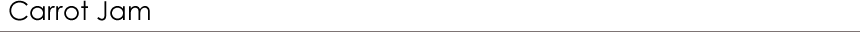 Carrot Jam
